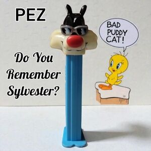 Vtg 98 PEZ Dispenser Warner Bros Hungary Sylvester Cat Sunglasses US PATENT